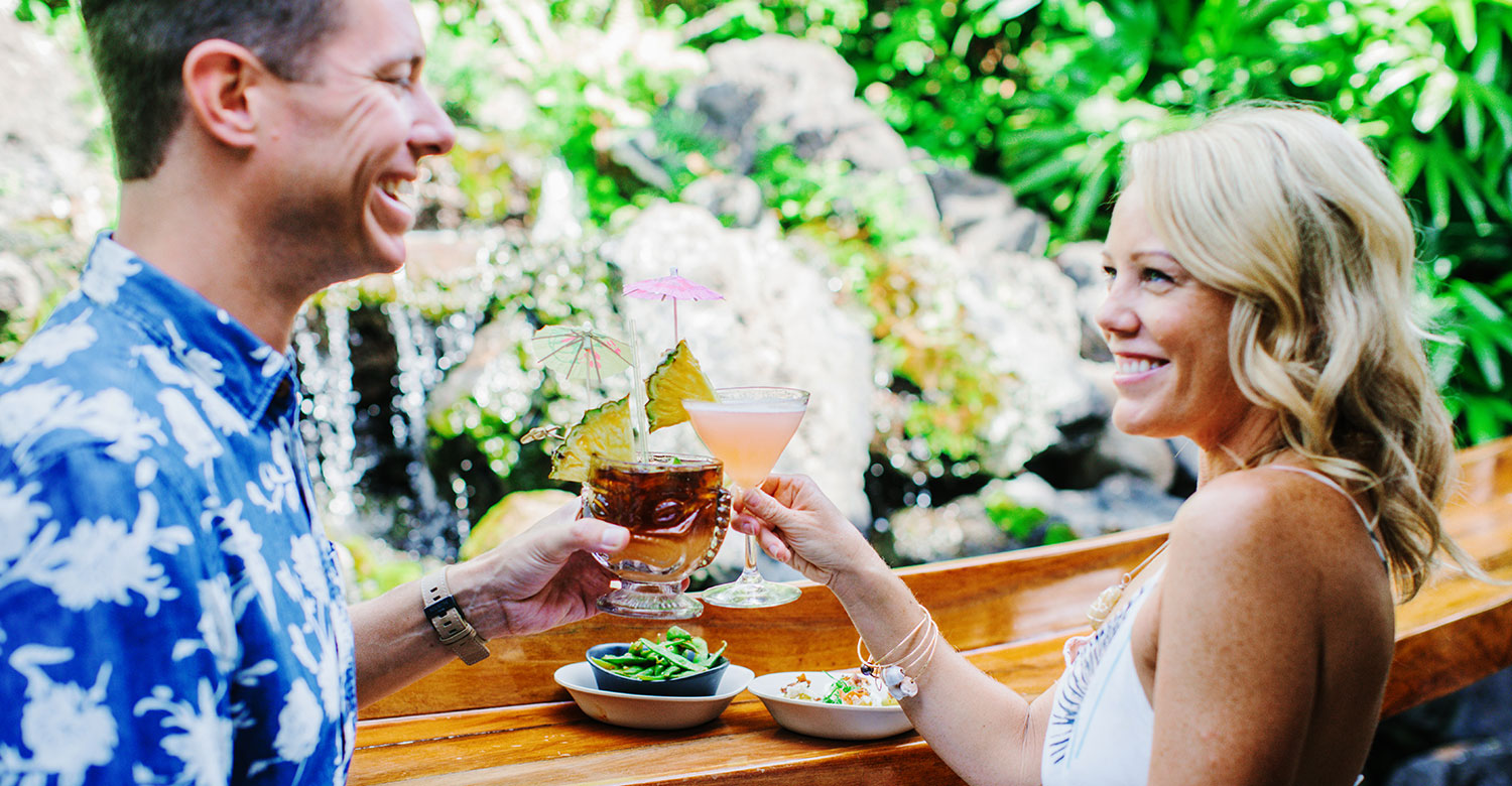 Couple toasting